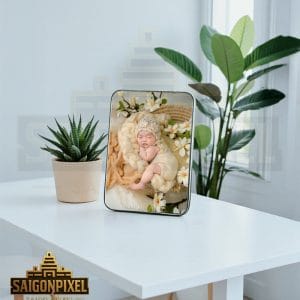 Ảnh Gỗ Bo Viền Tráng Gương 15 x 21cm