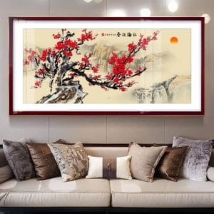 Tranh Decor Hoa Đào H16