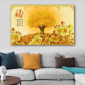 Tranh Decor Cây Tiền C04